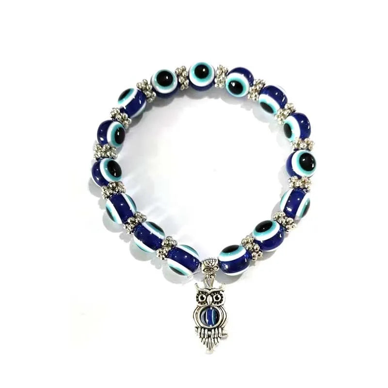 Simple Hot Selling Blue Evil Eye Women Bead Bracelet Handmade DIY Casual Men Lucky Bracelet