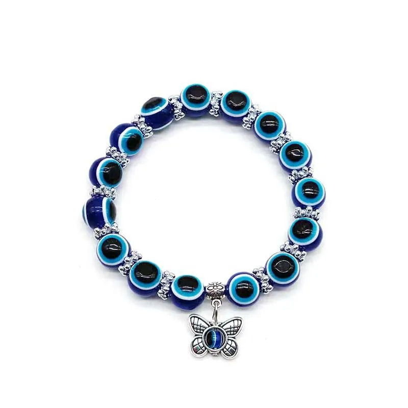 Simple Hot Selling Blue Evil Eye Women Bead Bracelet Handmade DIY Casual Men Lucky Bracelet