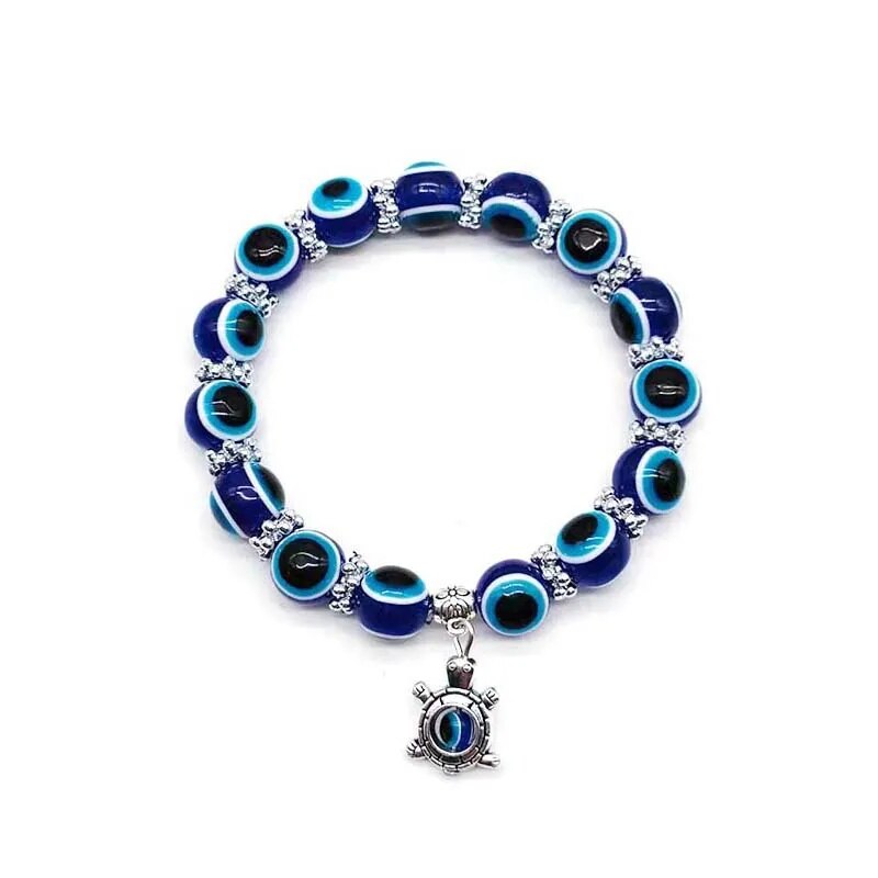 Simple Hot Selling Blue Evil Eye Women Bead Bracelet Handmade DIY Casual Men Lucky Bracelet