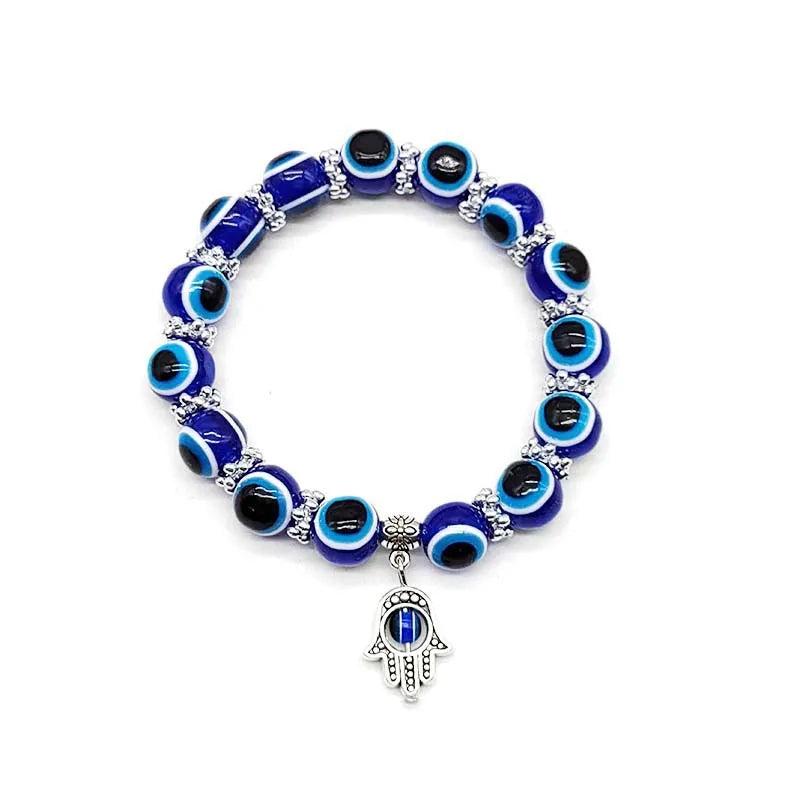 Simple Hot Selling Blue Evil Eye Women Bead Bracelet Handmade DIY Casual Men Lucky Bracelet