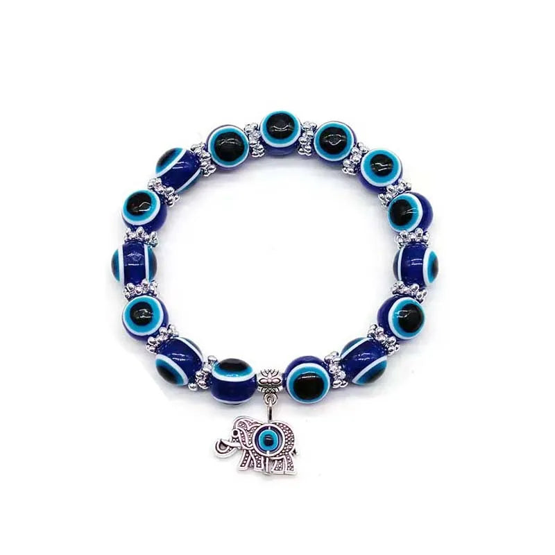 Simple Hot Selling Blue Evil Eye Women Bead Bracelet Handmade DIY Casual Men Lucky Bracelet